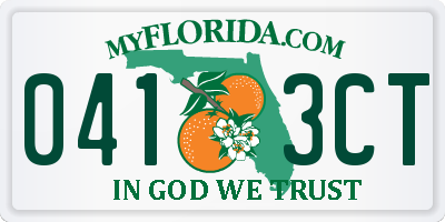 FL license plate 0413CT