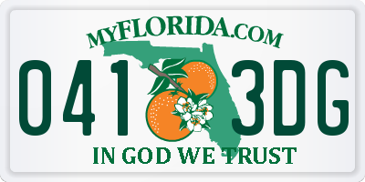 FL license plate 0413DG