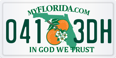 FL license plate 0413DH