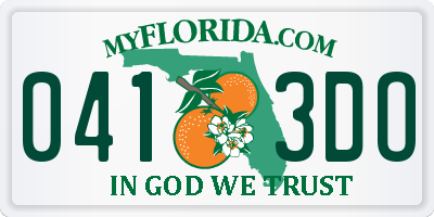 FL license plate 0413DO