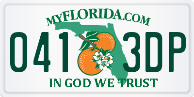 FL license plate 0413DP