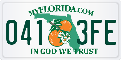 FL license plate 0413FE