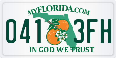 FL license plate 0413FH