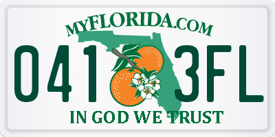 FL license plate 0413FL