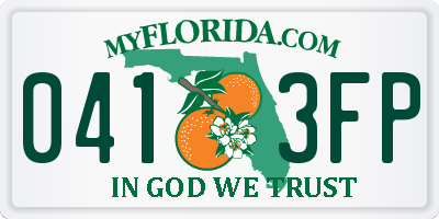 FL license plate 0413FP