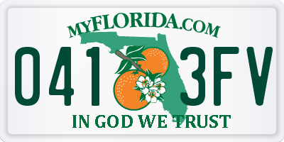 FL license plate 0413FV