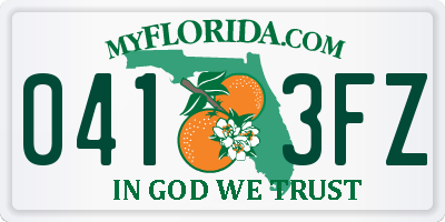 FL license plate 0413FZ