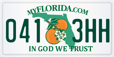 FL license plate 0413HH