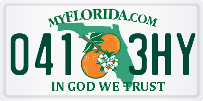 FL license plate 0413HY