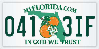 FL license plate 0413IF