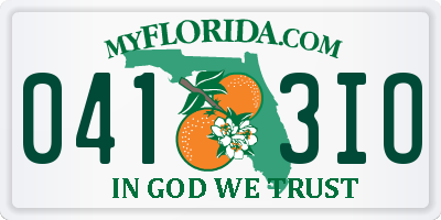 FL license plate 0413IO