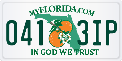 FL license plate 0413IP
