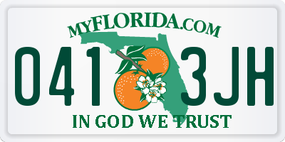 FL license plate 0413JH
