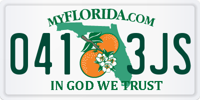 FL license plate 0413JS