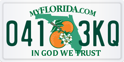 FL license plate 0413KQ