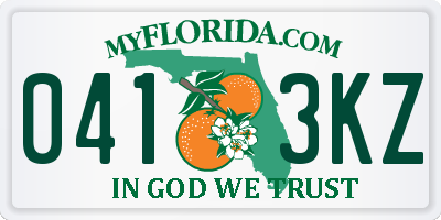 FL license plate 0413KZ