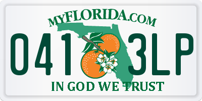 FL license plate 0413LP