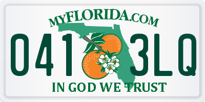 FL license plate 0413LQ