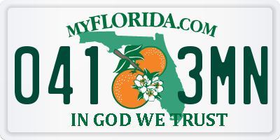 FL license plate 0413MN