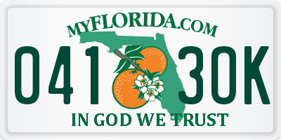 FL license plate 0413OK