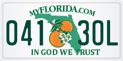 FL license plate 0413OL