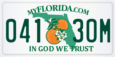FL license plate 0413OM