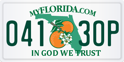 FL license plate 0413OP