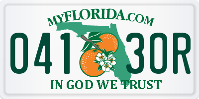 FL license plate 0413OR