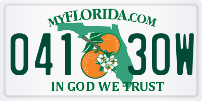 FL license plate 0413OW