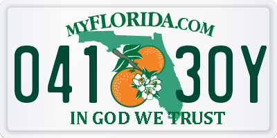 FL license plate 0413OY