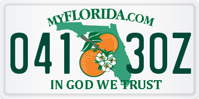 FL license plate 0413OZ