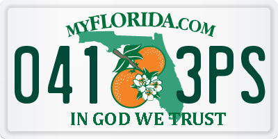 FL license plate 0413PS