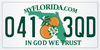 FL license plate 0413QD