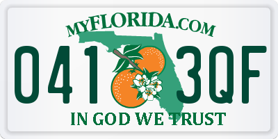 FL license plate 0413QF