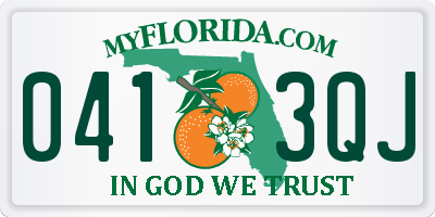 FL license plate 0413QJ