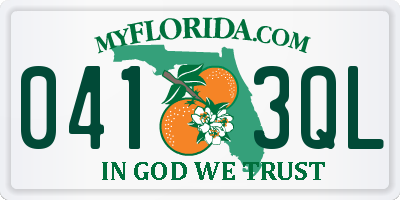 FL license plate 0413QL