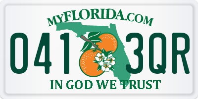 FL license plate 0413QR