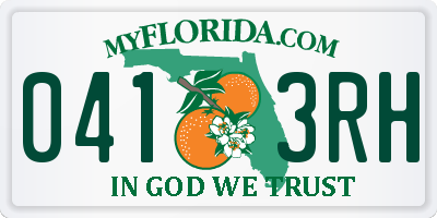 FL license plate 0413RH