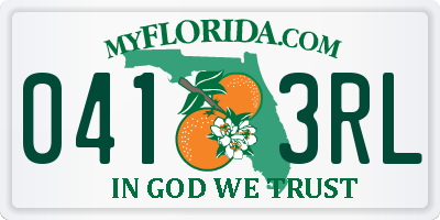 FL license plate 0413RL