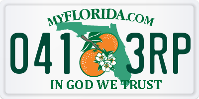 FL license plate 0413RP