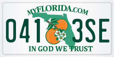 FL license plate 0413SE