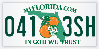 FL license plate 0413SH