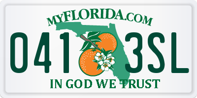 FL license plate 0413SL