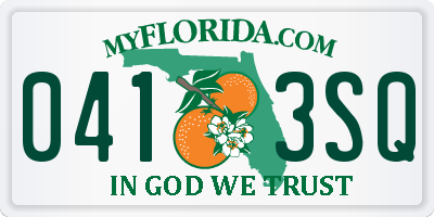 FL license plate 0413SQ
