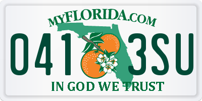 FL license plate 0413SU