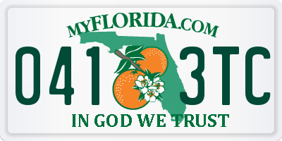 FL license plate 0413TC