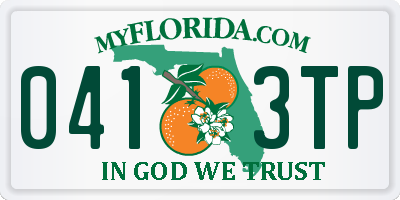 FL license plate 0413TP