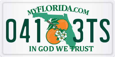 FL license plate 0413TS