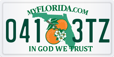 FL license plate 0413TZ
