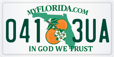 FL license plate 0413UA